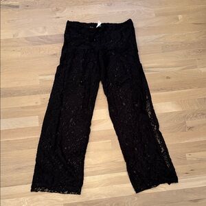 BECCA Black Lace Swim Coverup Pants